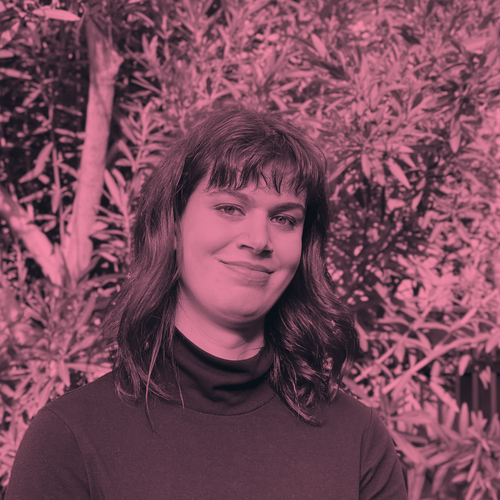 Portrait Photo of Ruby Quail with a red tint applied